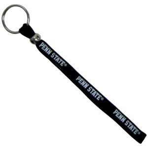 black shoelace wristlet with repeating Penn State